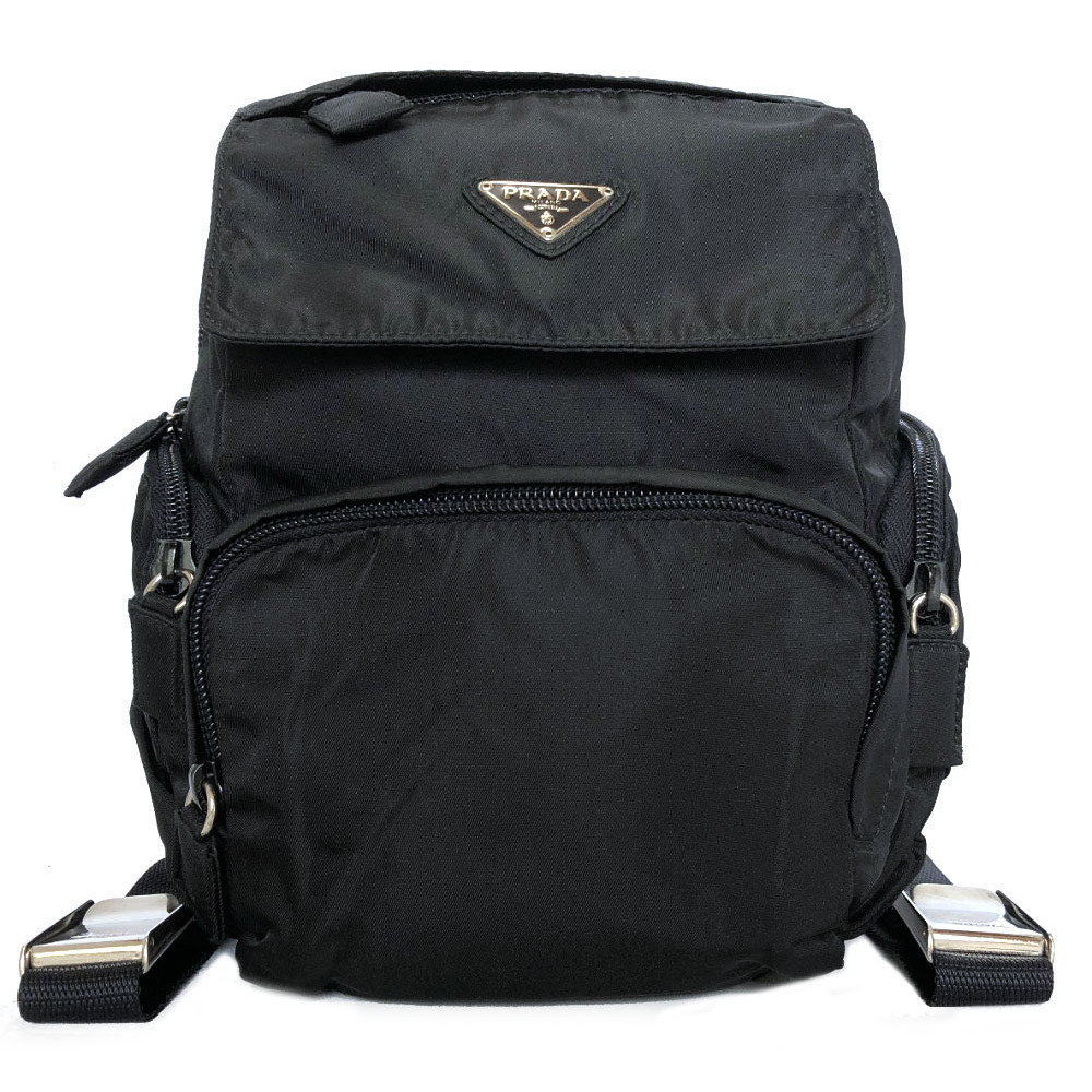 Prada Triangular Nero Black Mini Backpack Black Z… - image 1